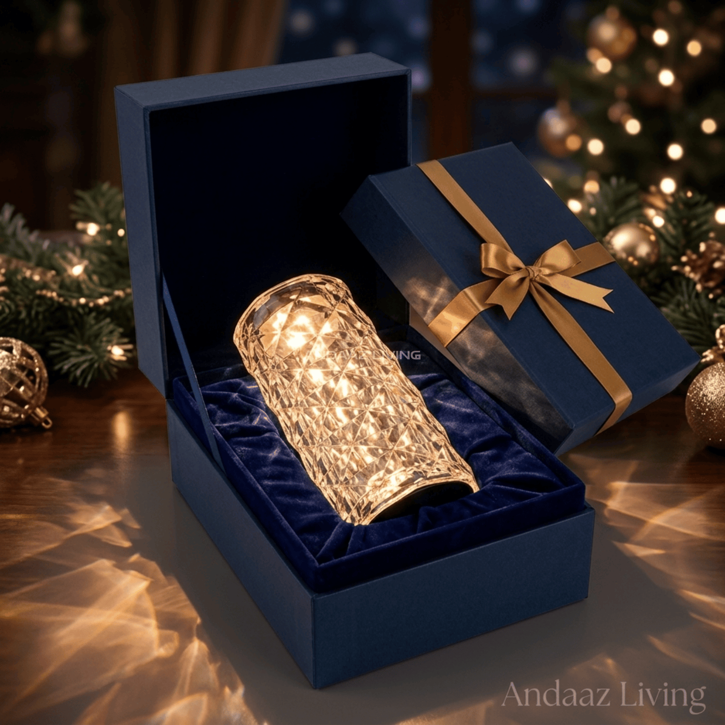 Rose Crystal Diamond Table Lamp – 16 Color LED Night Light with Remote & Touch Control | Rechargeable Modern Bedside Lamp